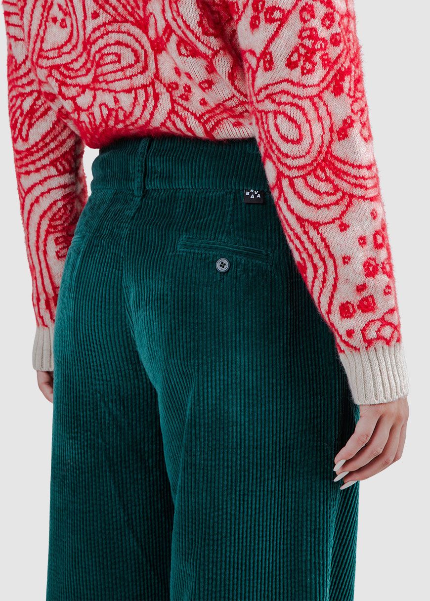 Corduroy Pleated Pants
