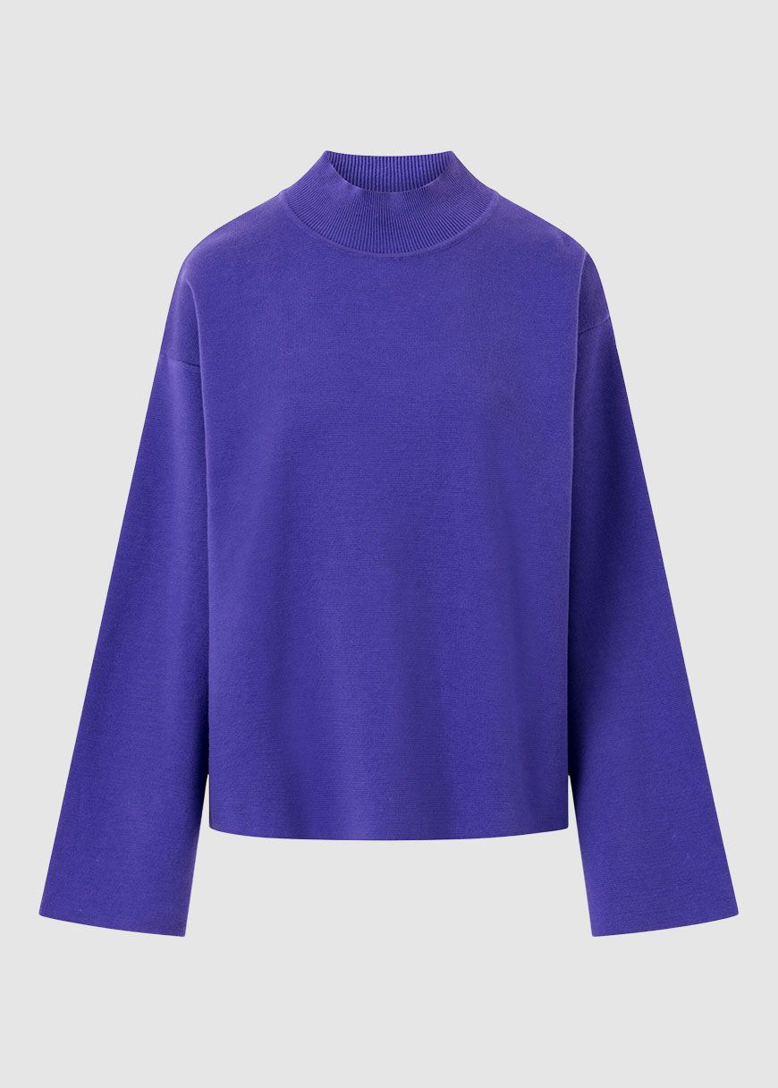 Cotton High Neck Knit