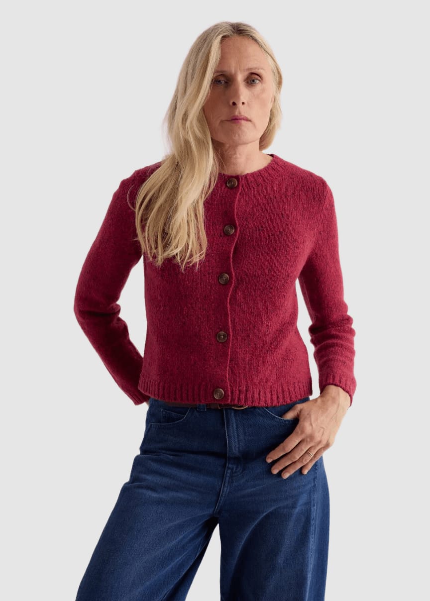 Dawson Pick Cardigan Merino Dahlia