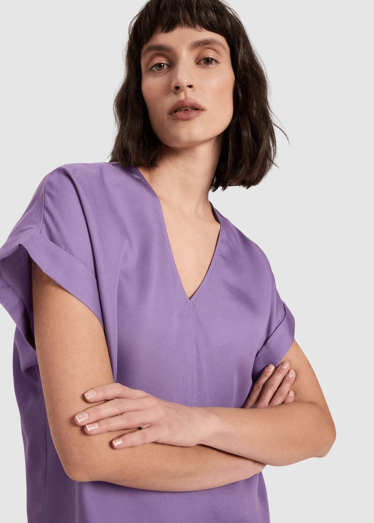 Blusenshirt Aus Tencel Purple Haze