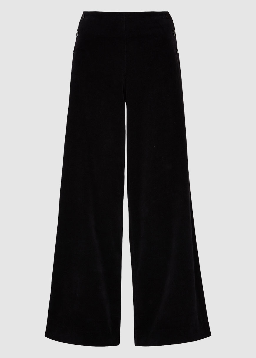 Caren Velvet Trousers Black