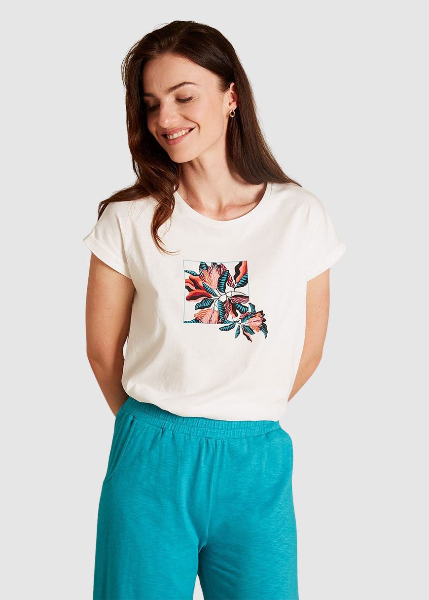 T-Shirt mit floralem Print