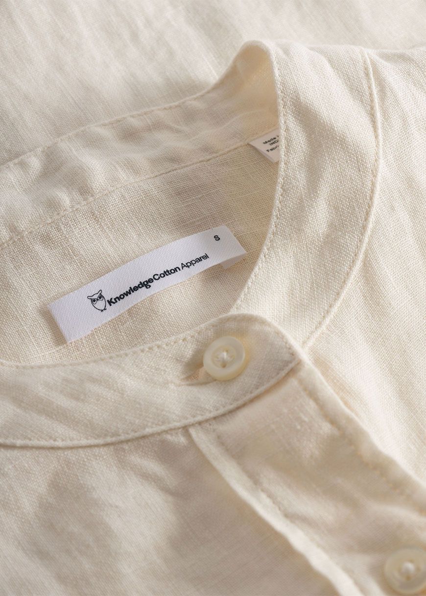 Collar Stand Short Sleeve Linen Shirt Collar Stand Short Sleeve Linen Shirt
