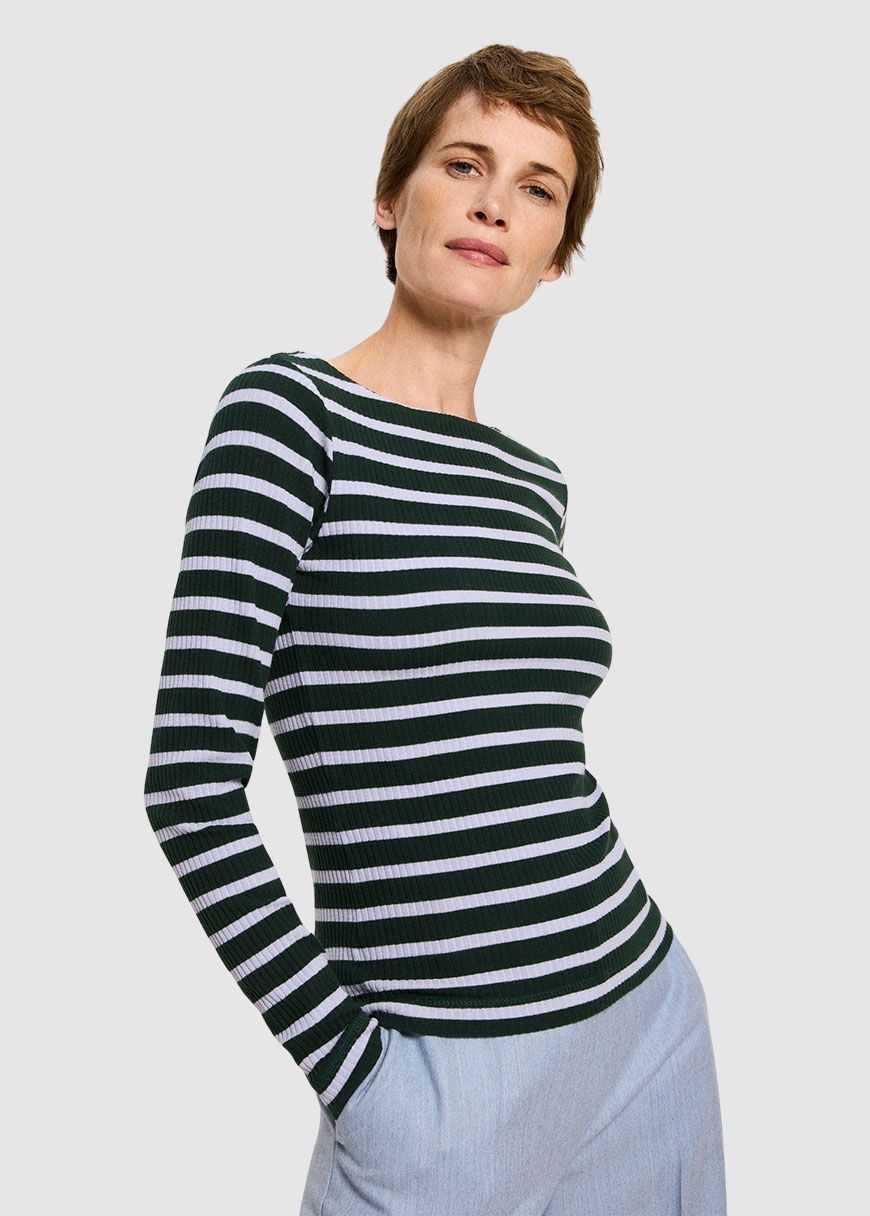 U-Bootshirt mit Streifen