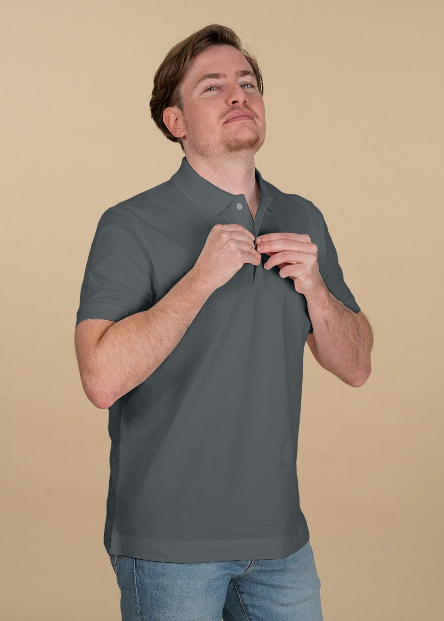 Classic Poloshirt Man Anthracite