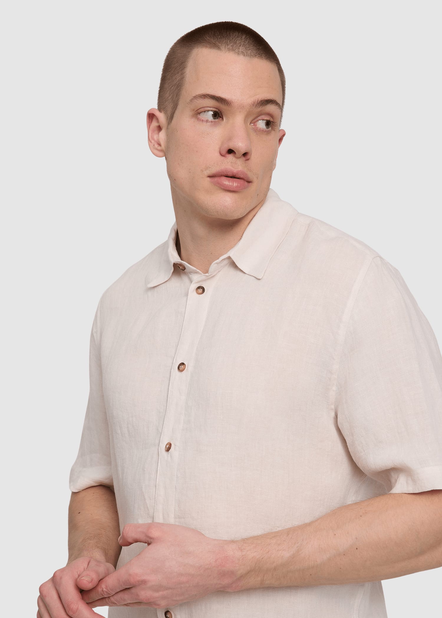 Shortsleeve Linen Shirt Moon