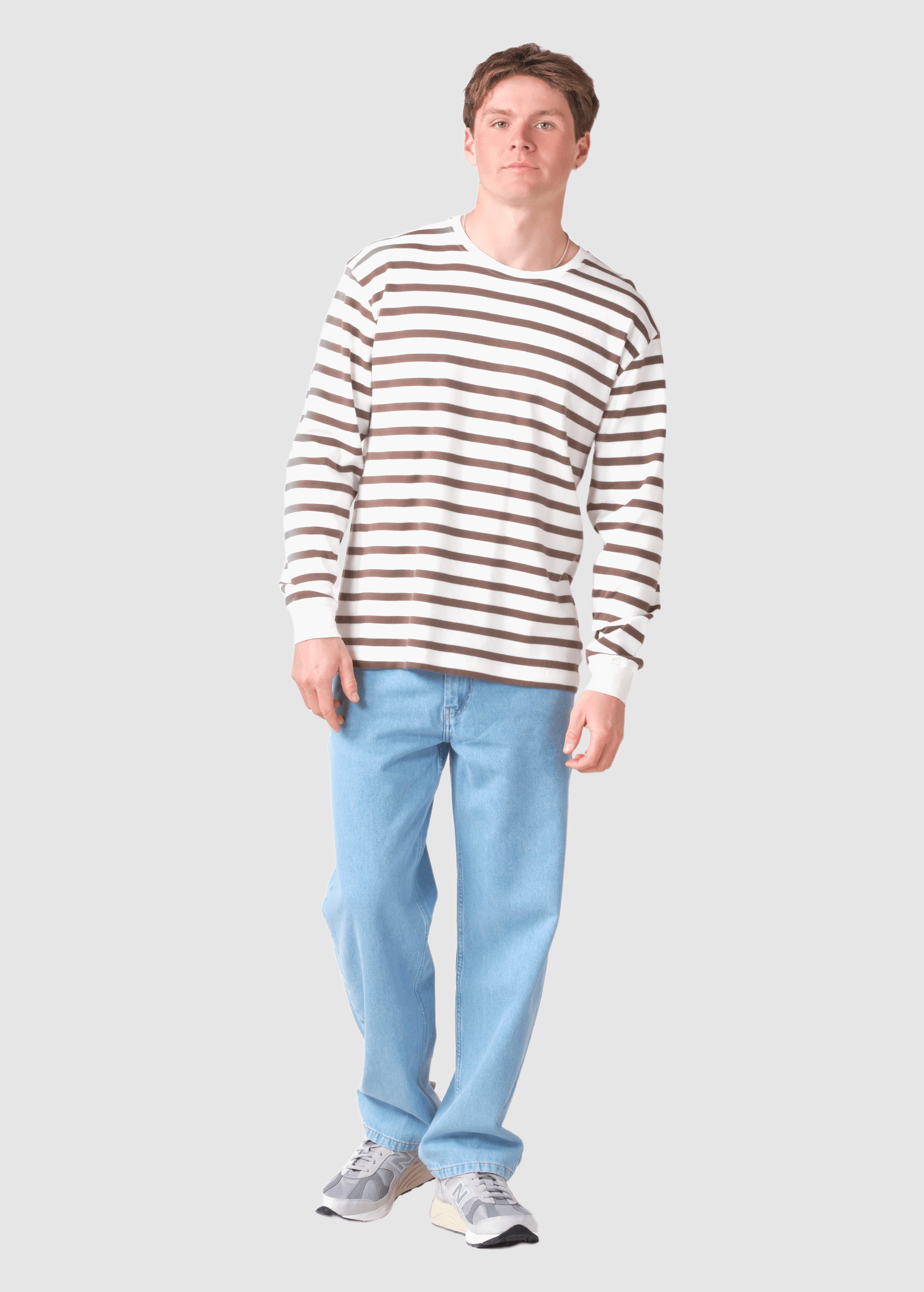 Mateo Ls Tee Ocs Cream Taupe Mateo Ls Tee Ocs Cream Taupe