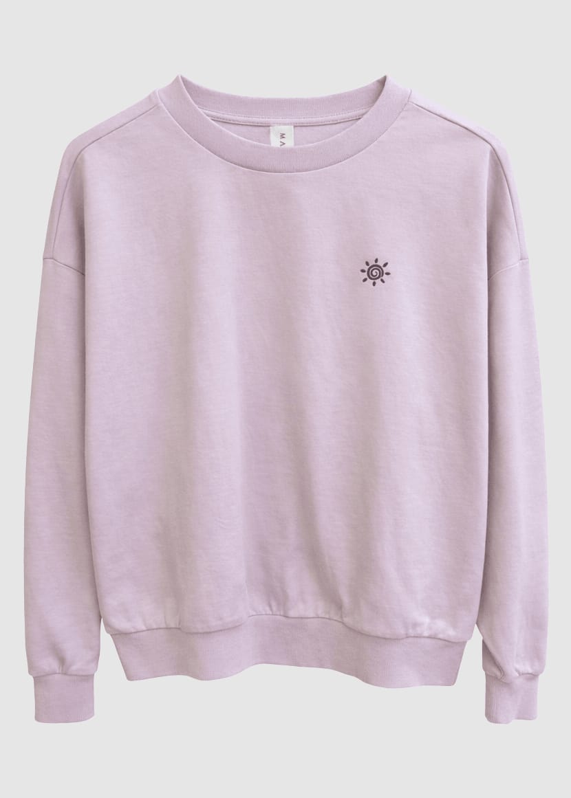 Back Print Sweatshirt Pastel Lilac/palm Back Print Sweatshirt Pastel Lilac/palm