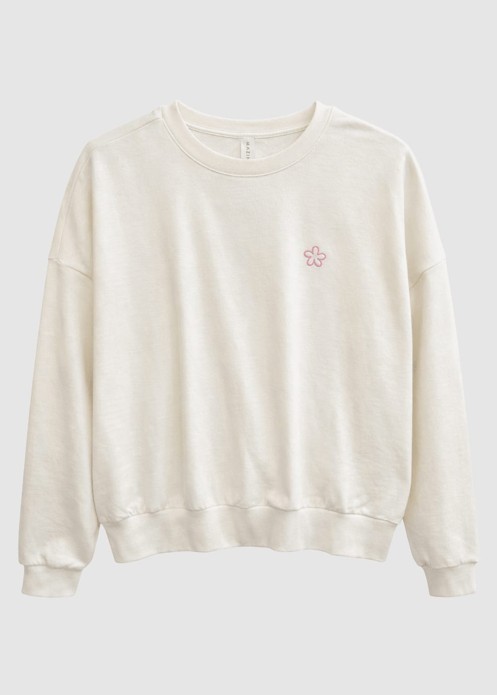 Back Print Sweatshirt Offwhite/flowers Back Print Sweatshirt Offwhite/flowers