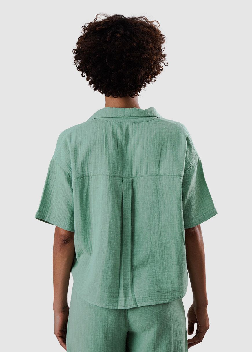 Bubble Cropped Blouse