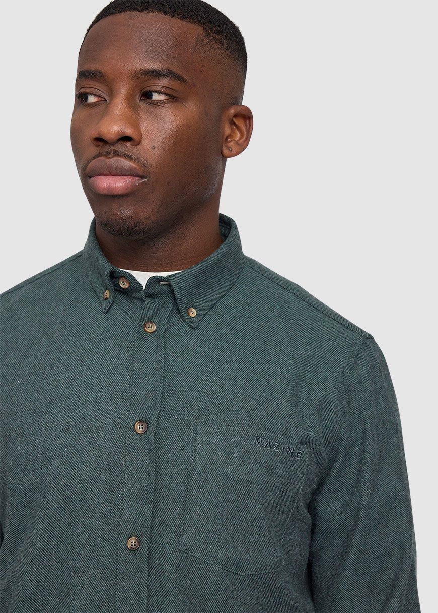 mazine_melange_flannel_shirt_AW_25_MAZ_25302518_Bottle_Mel_5_c1d9f420cc Melange Flannel Shirt