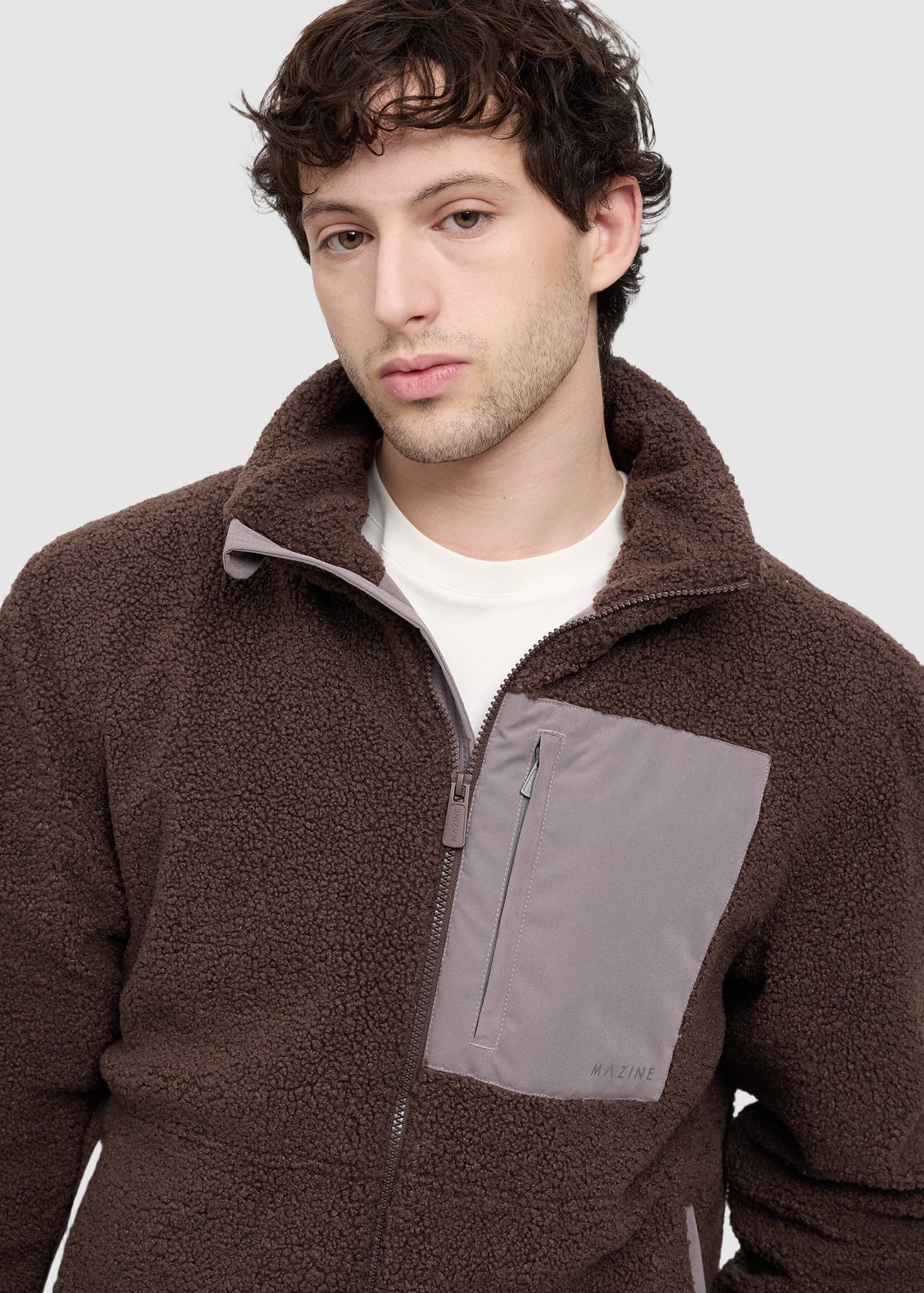 Padded Teddy-Fleece Jacket Chocolate Warm Mud