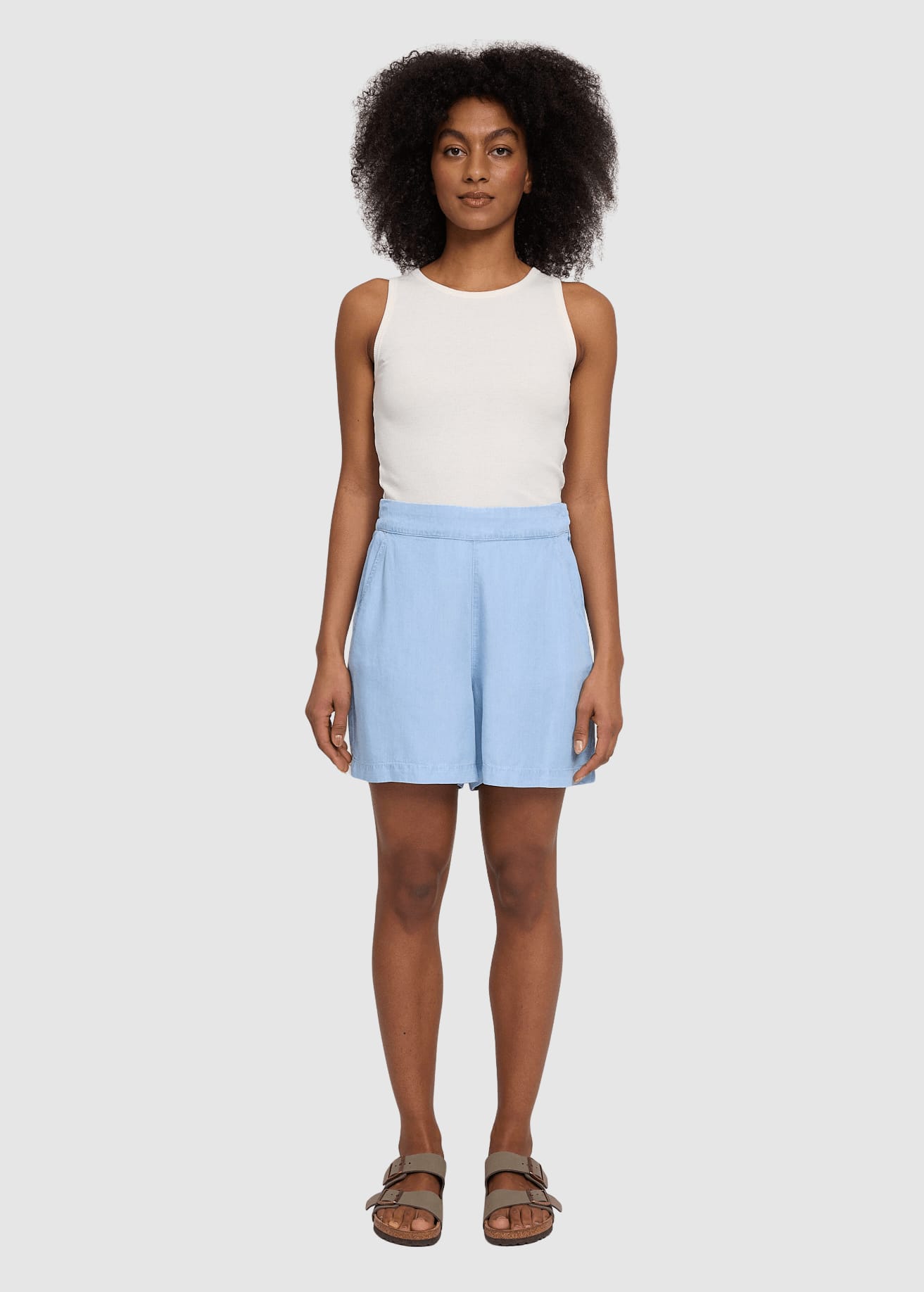 Tencel Shorts Light Blue Wash