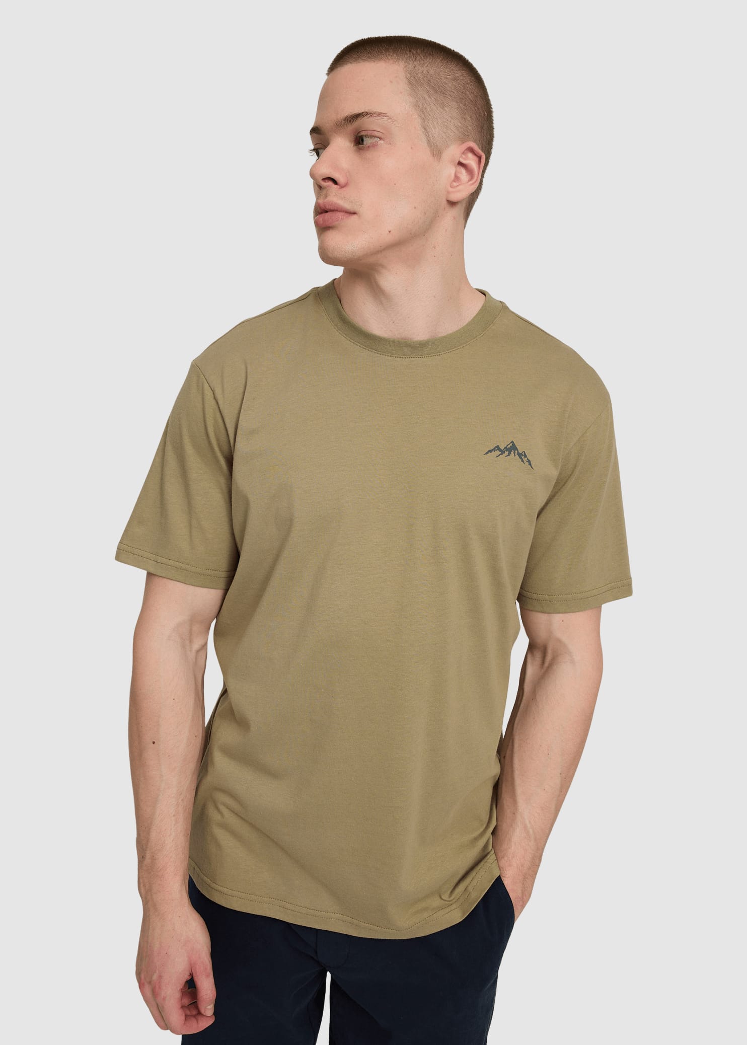 Chest Print T-Shirt Olive