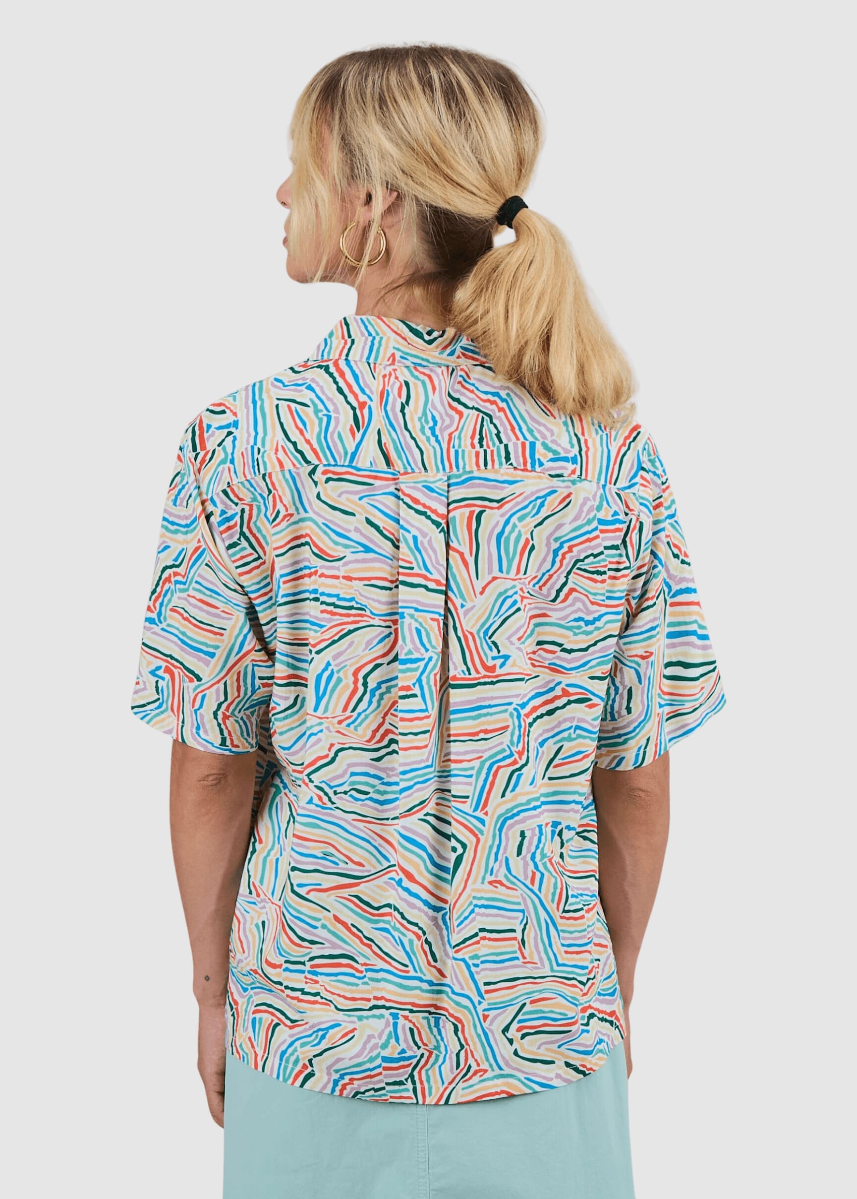 Messy Stripes Aloha Blouse Multicolor