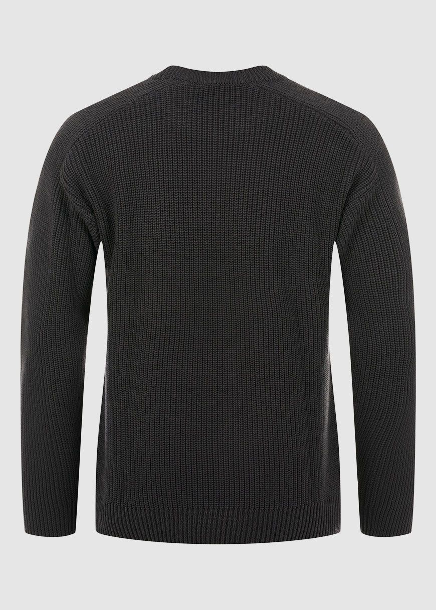 Classic Rib Structure Mock Neck With Fake Pocket Knit Classic Rib Structure Mock Neck With Fake Pocket Knit