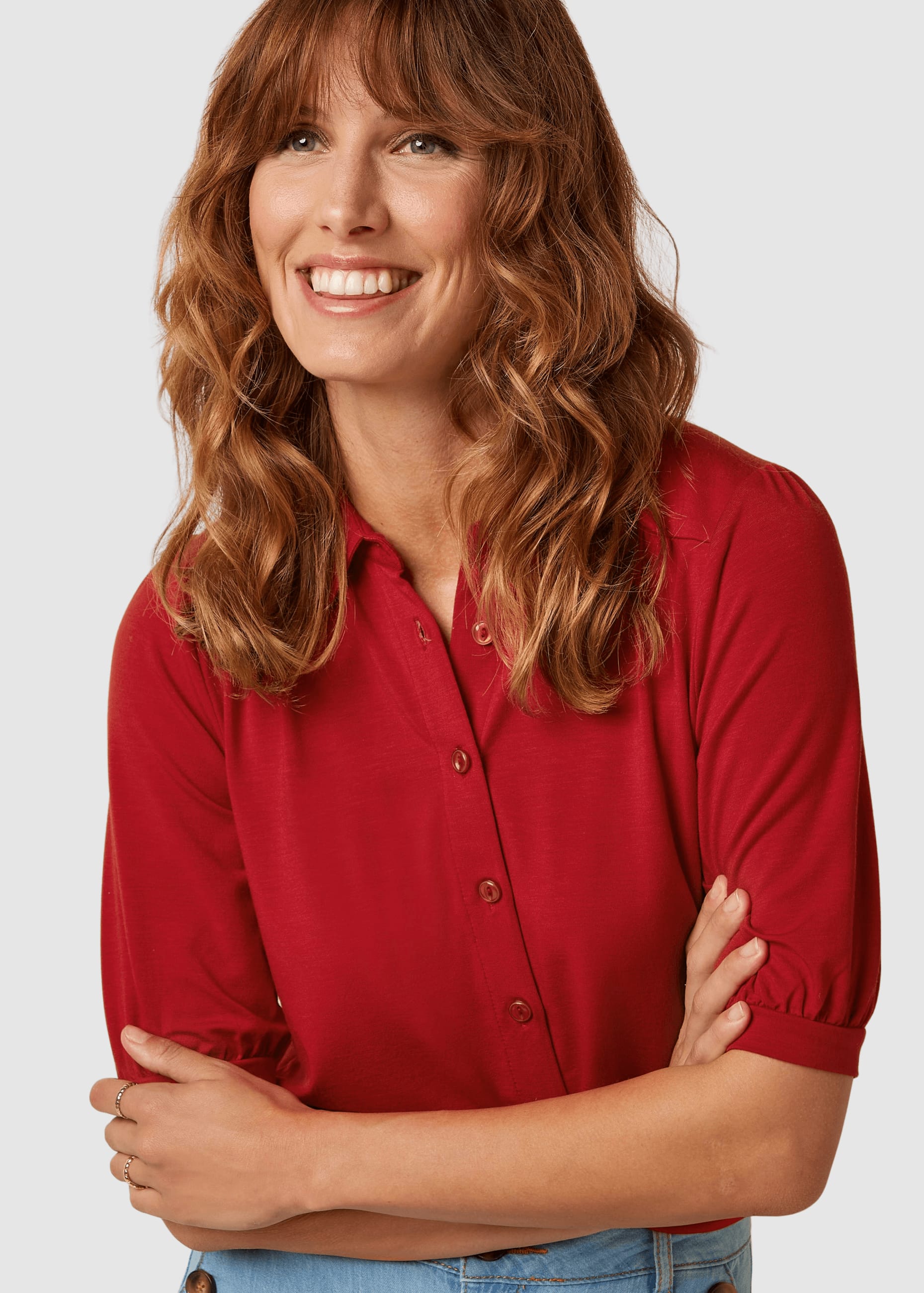 Carina Blouse Tulum Chili Red