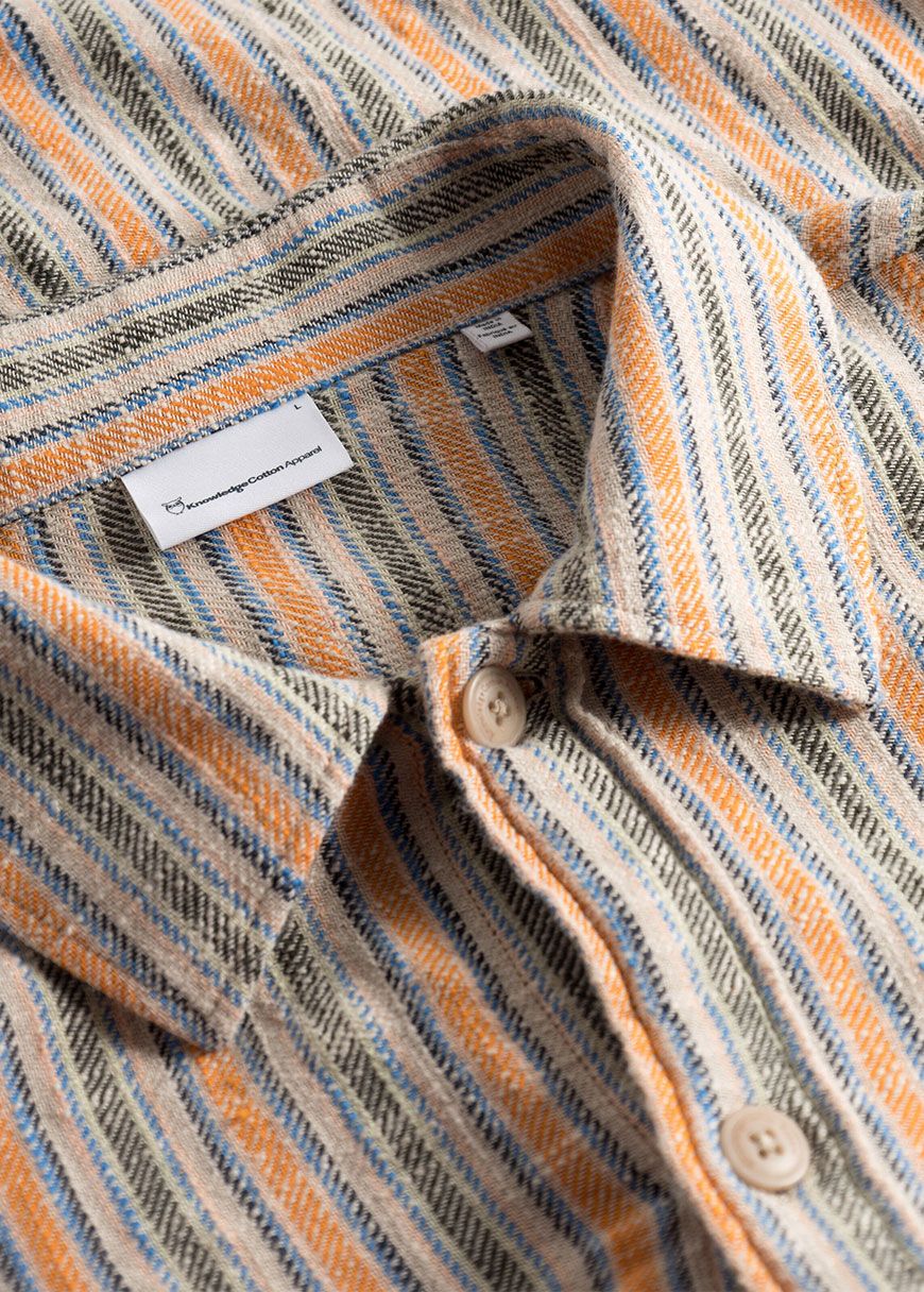 Loose Woven Striped Overshirt Loose Woven Striped Overshirt