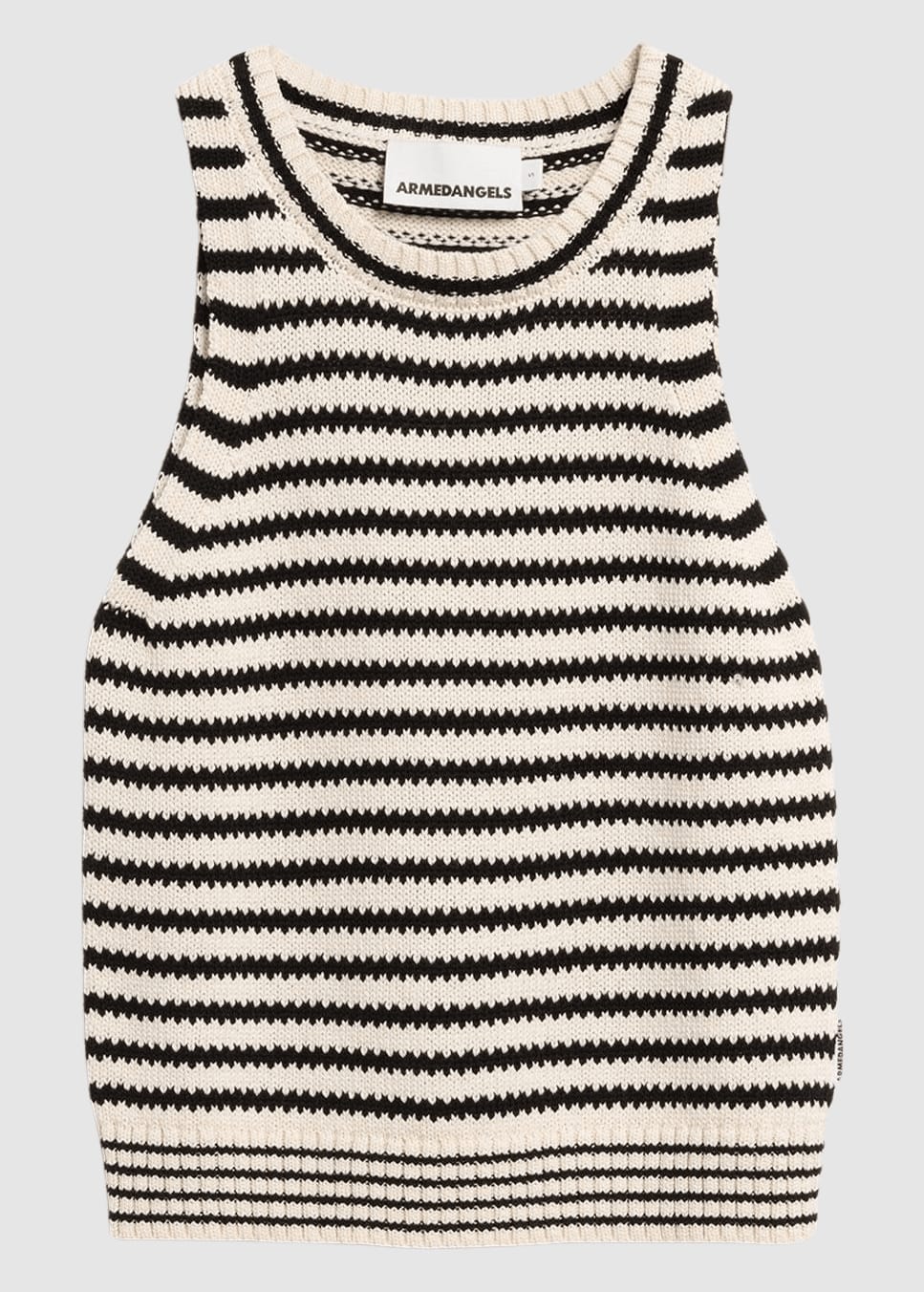 Stripe Knit Top Undyed Black Stripe Knit Top Undyed Black