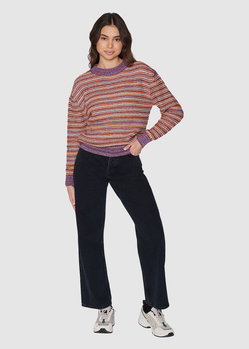 Multi Color Knitted Crew Neck Multi Color Knitted Crew Neck