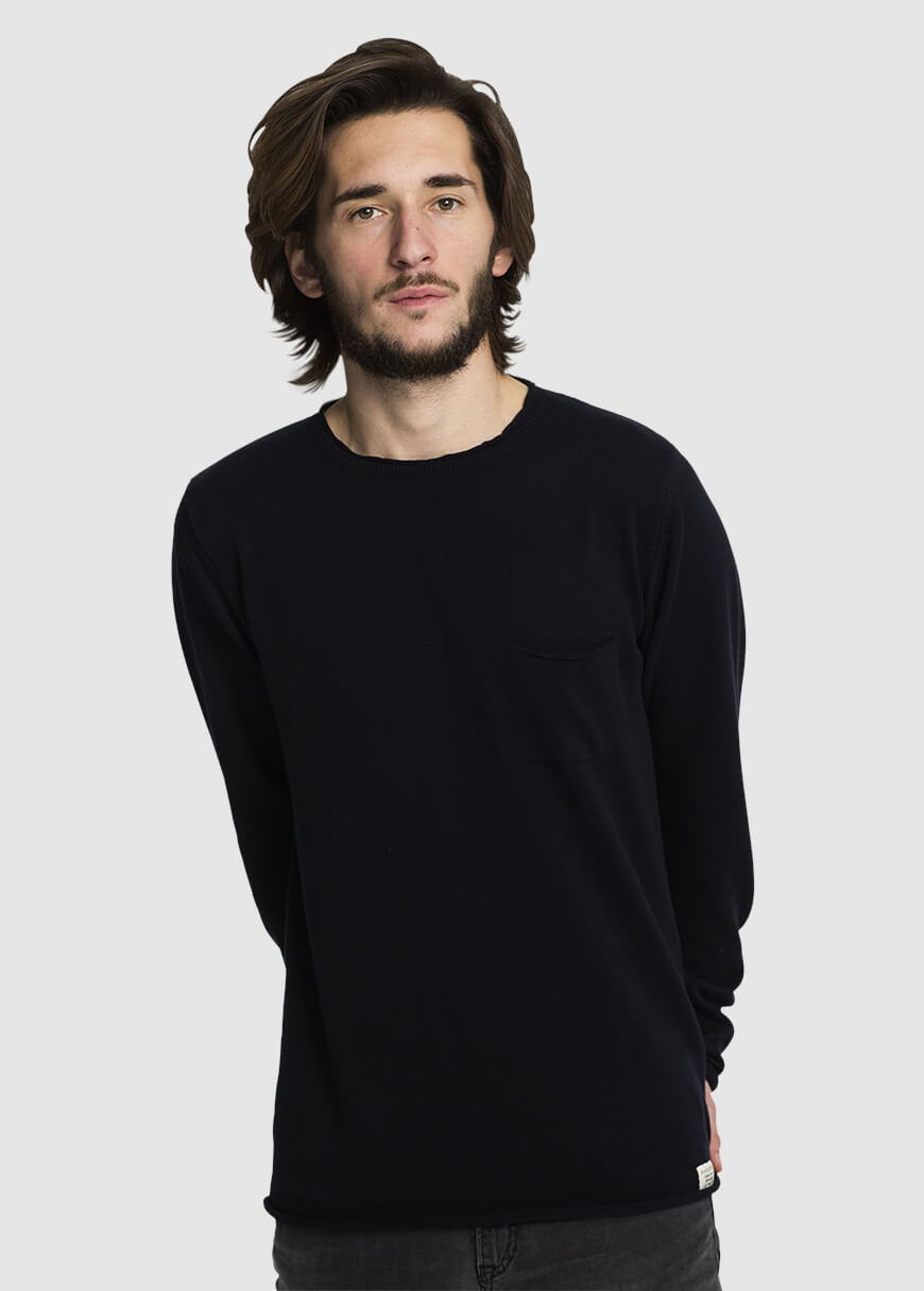 Strickpullover Pocket Navy Strickpullover Pocket Navy