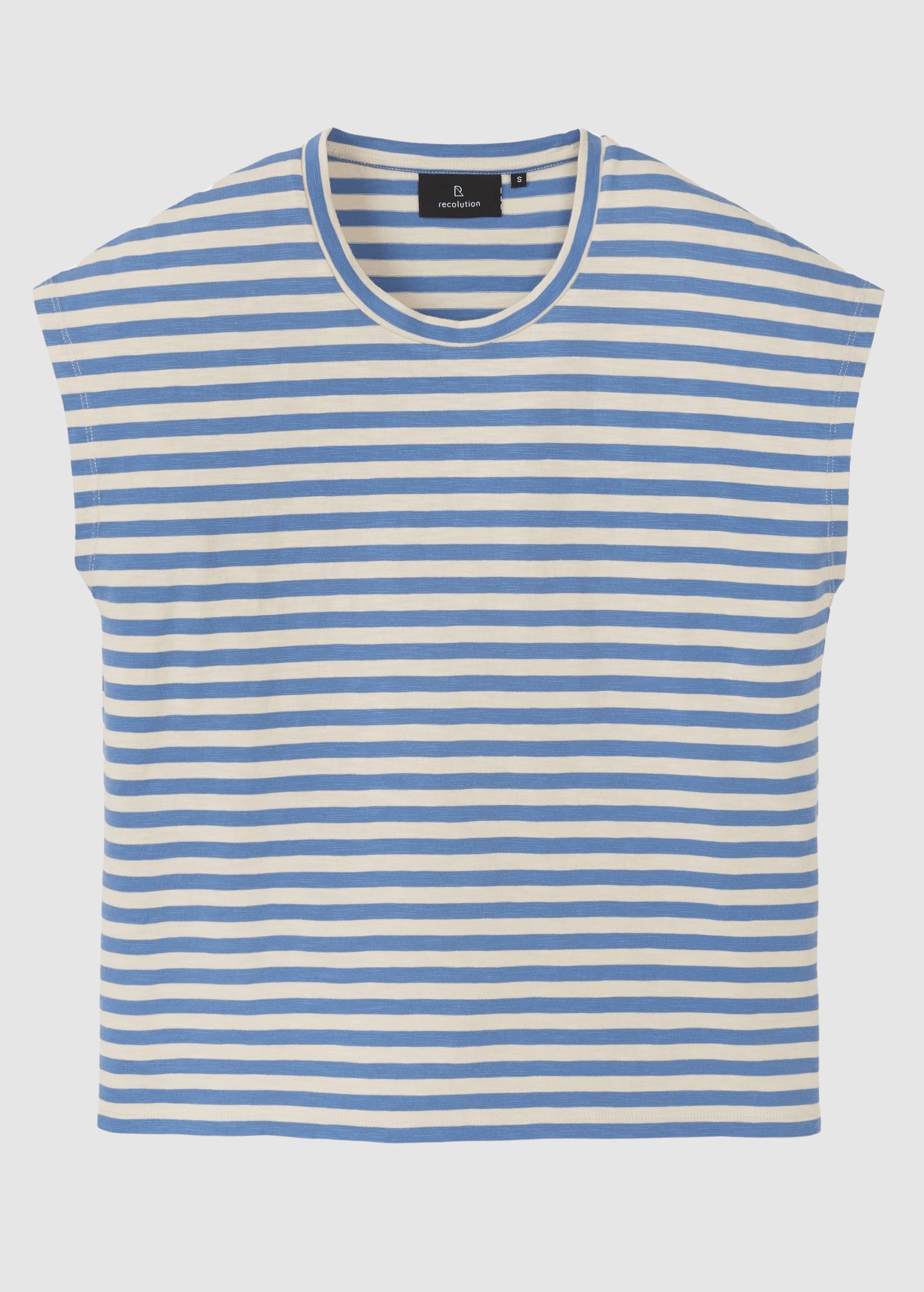 T-Shirt Zinnia Stripes Electric Blue