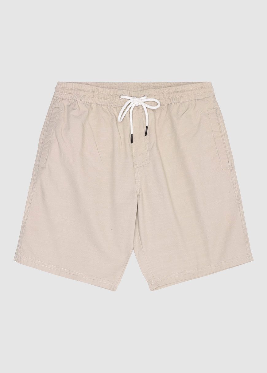 Boardwalk Slub Shorts With Elastic Waist