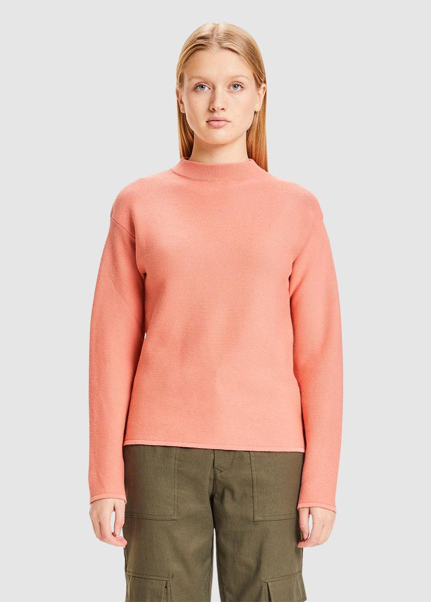 Myrthe Basic Cotton Mock Neck